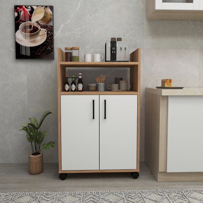 Hanah Home Tiraks Armario Multiusos Pino Atlántico y Blanco